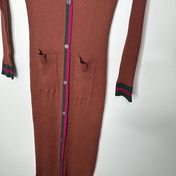 Current Air Colleen Sweater Dress Size L Ribbed Knit Midi - Picture 4 of 14